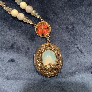 Handmade Enchanted Bird Locket Necklace